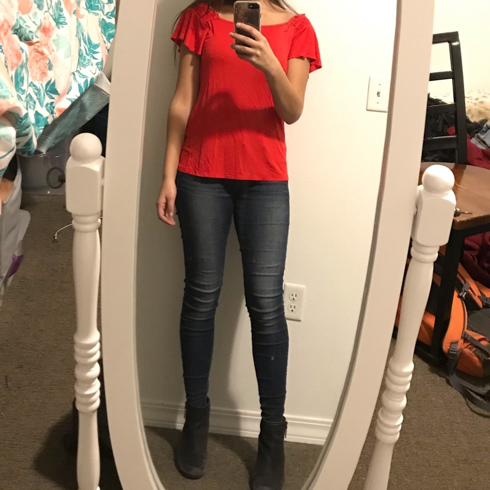 Fun, red blouse